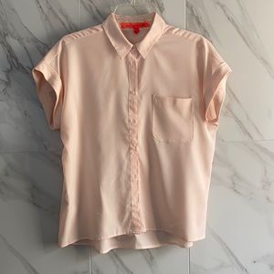 pink button down shirt